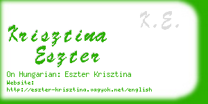 krisztina eszter business card